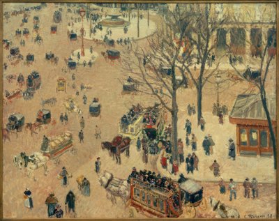 The Place du Théâtre Français by Camille Jacob Pissarro